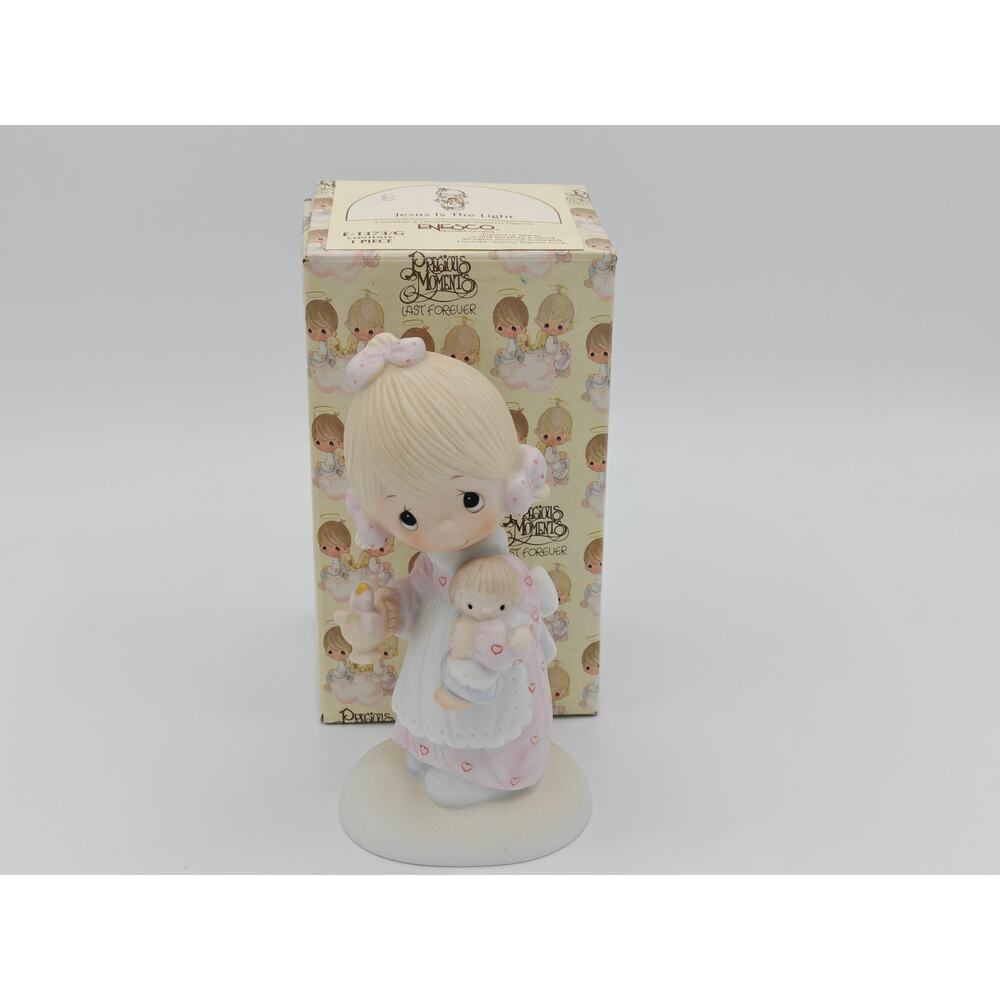 Precious Moments Jesus Is The Light Porcelain Figurine Enesco E-1373 G 1978